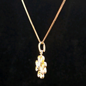 10K Real Gold Heart Love Pendant/Charm With Box Chain