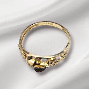 10K Real Gold Fancy Elephant Ring (Size 8)