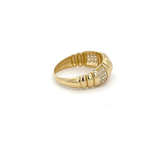 10K Real Gold CZ Band Style Ring (Size 7)