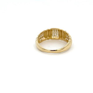 10K Real Gold CZ Band Style Ring (Size 7)