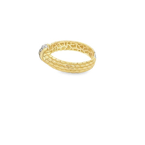 10K Real Gold CZ Love Nest Ring (Size 7)