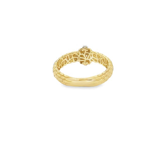 10K Real Gold CZ Love Nest Ring (Size 7)