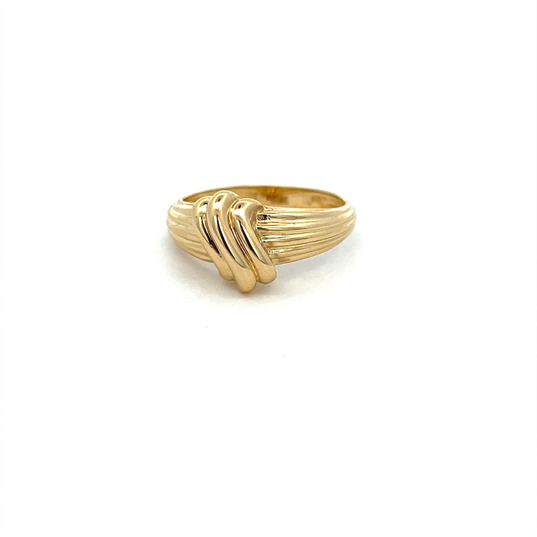 10K Real Gold Front Swirl Ring (Size 8)