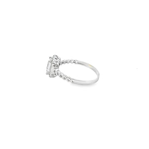 White Gold Emerald Cut Ring (Size 7)