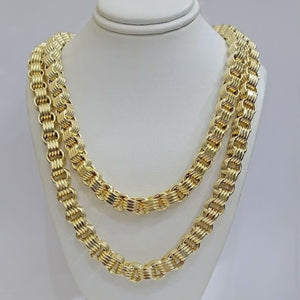 10k Yellow Gold Hollow Round Byzantine Chain/ Necklace