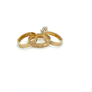 10K Real Gold Trio Ring