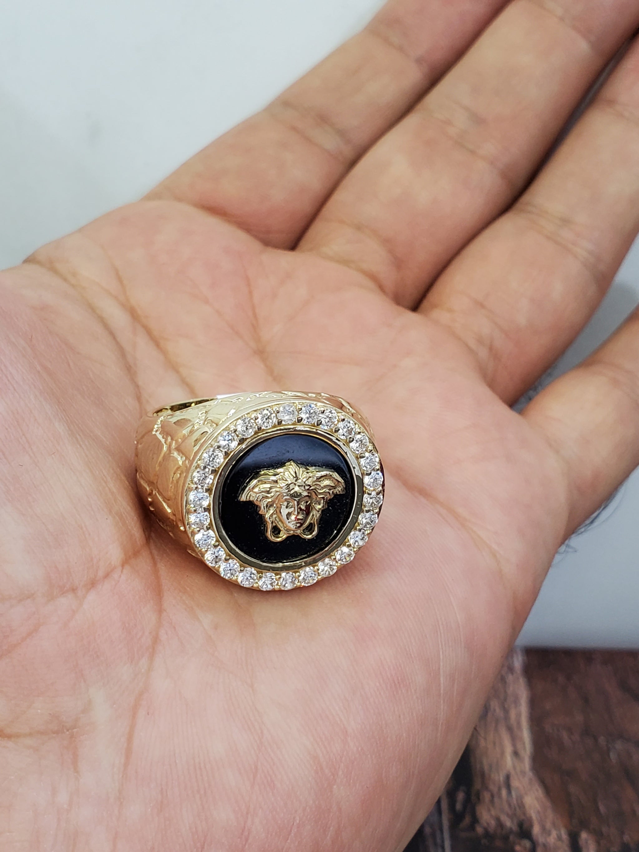 Versace Medusa-plaque Ring In Gold | ModeSens