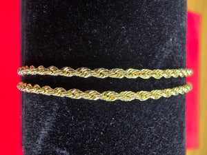 10K Real Gold Solid Diamond Cut 3.5MM Bracelet for Men/ Women