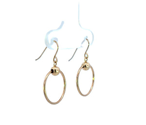 10K Real Gold Small Round Hoop Earrings.