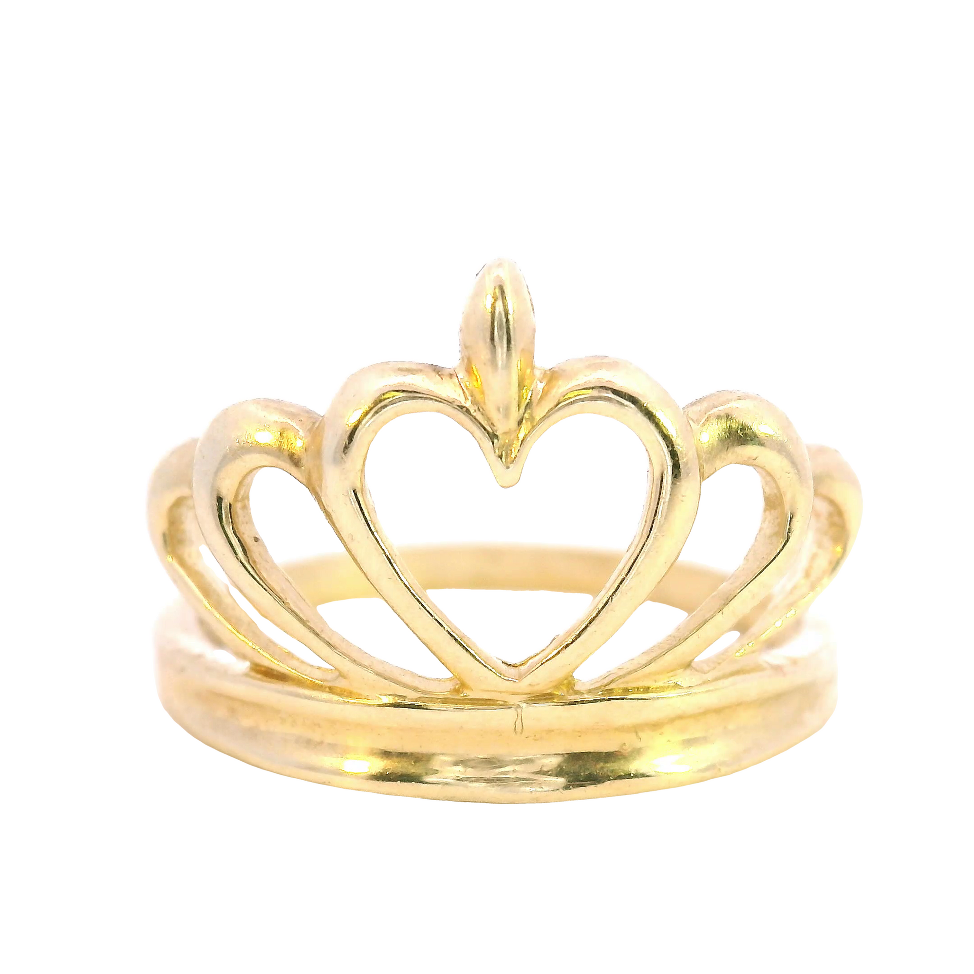 10K Real Gold Crown Ring for Women's