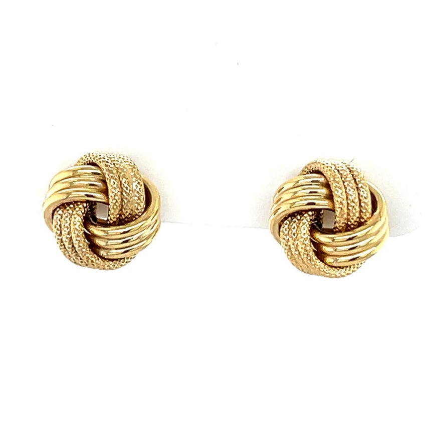 10k Real Gold Love Knot Earrings