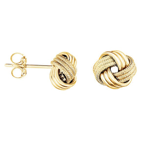 10k Real Gold Love Knot Earrings