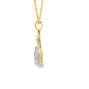 10K Real Gold Money Bag Charm With 0.65 Ct Diamond