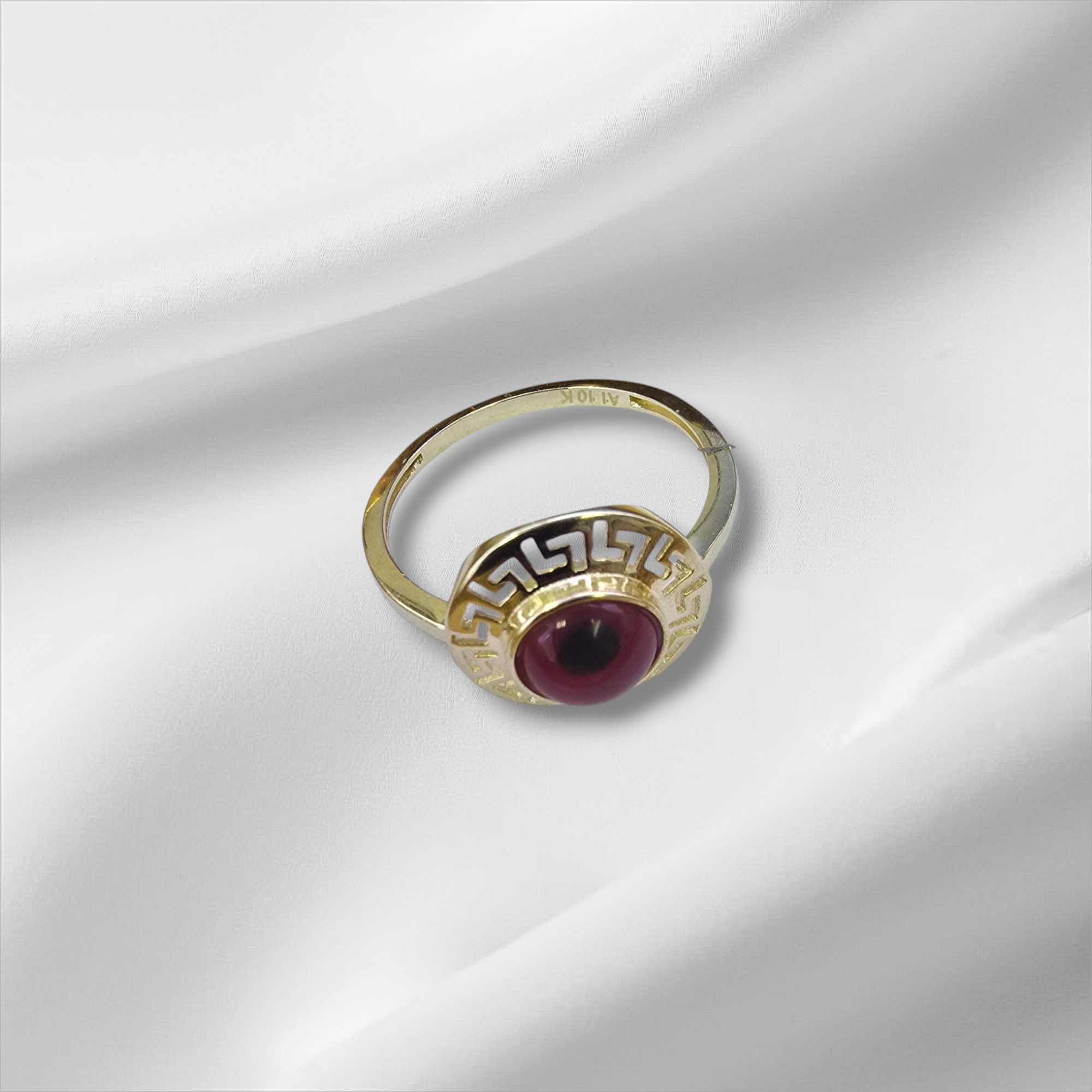 10K Real Gold Evil Eye Ring For Women, Girls