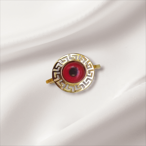 10K Real Gold Evil Eye Ring For Women, Girls