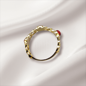 10K Real Gold Evil Eye Ring For Women, Girls