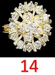 10k Real Gold Motion Rings CZ Ring