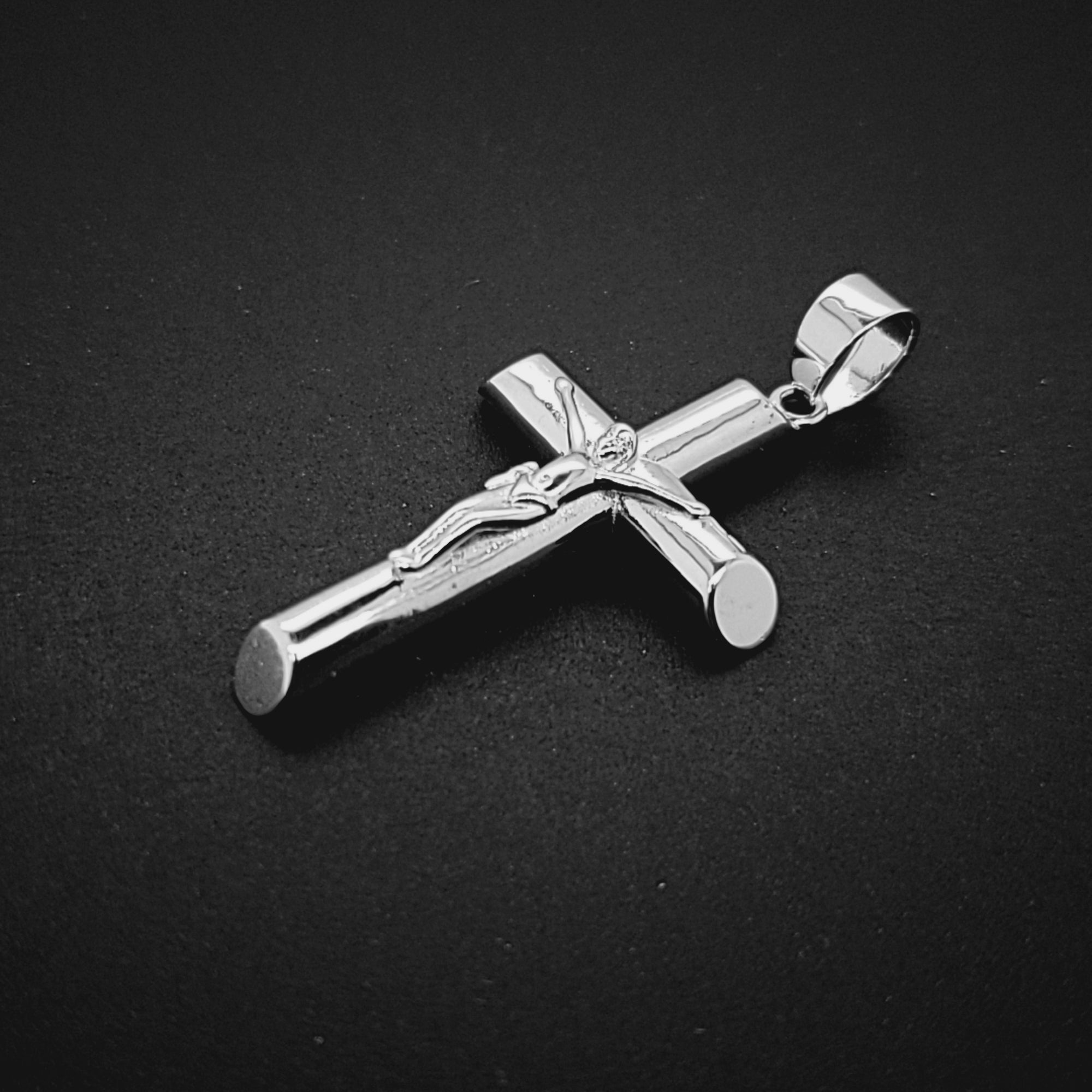 925 Silver Tube Cross charm