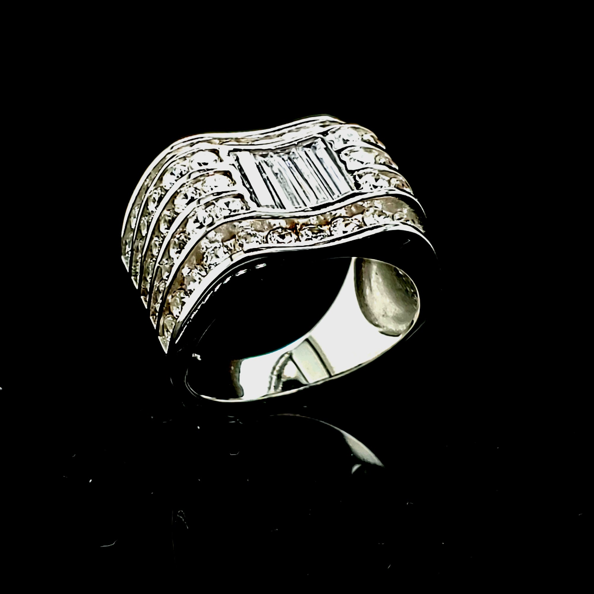 925 Silver Round Beget CZ Ring