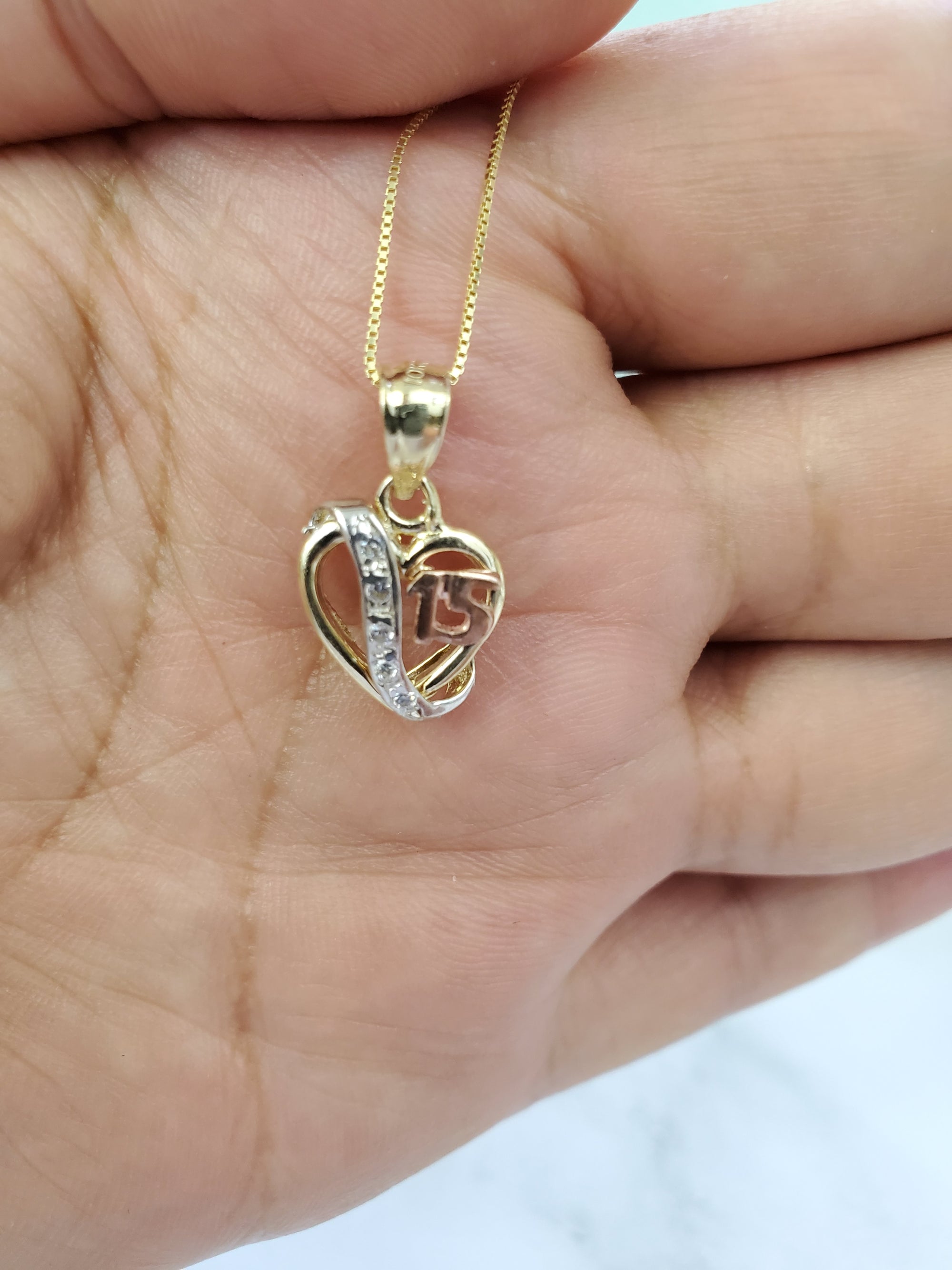 10K Gold Heart Charm