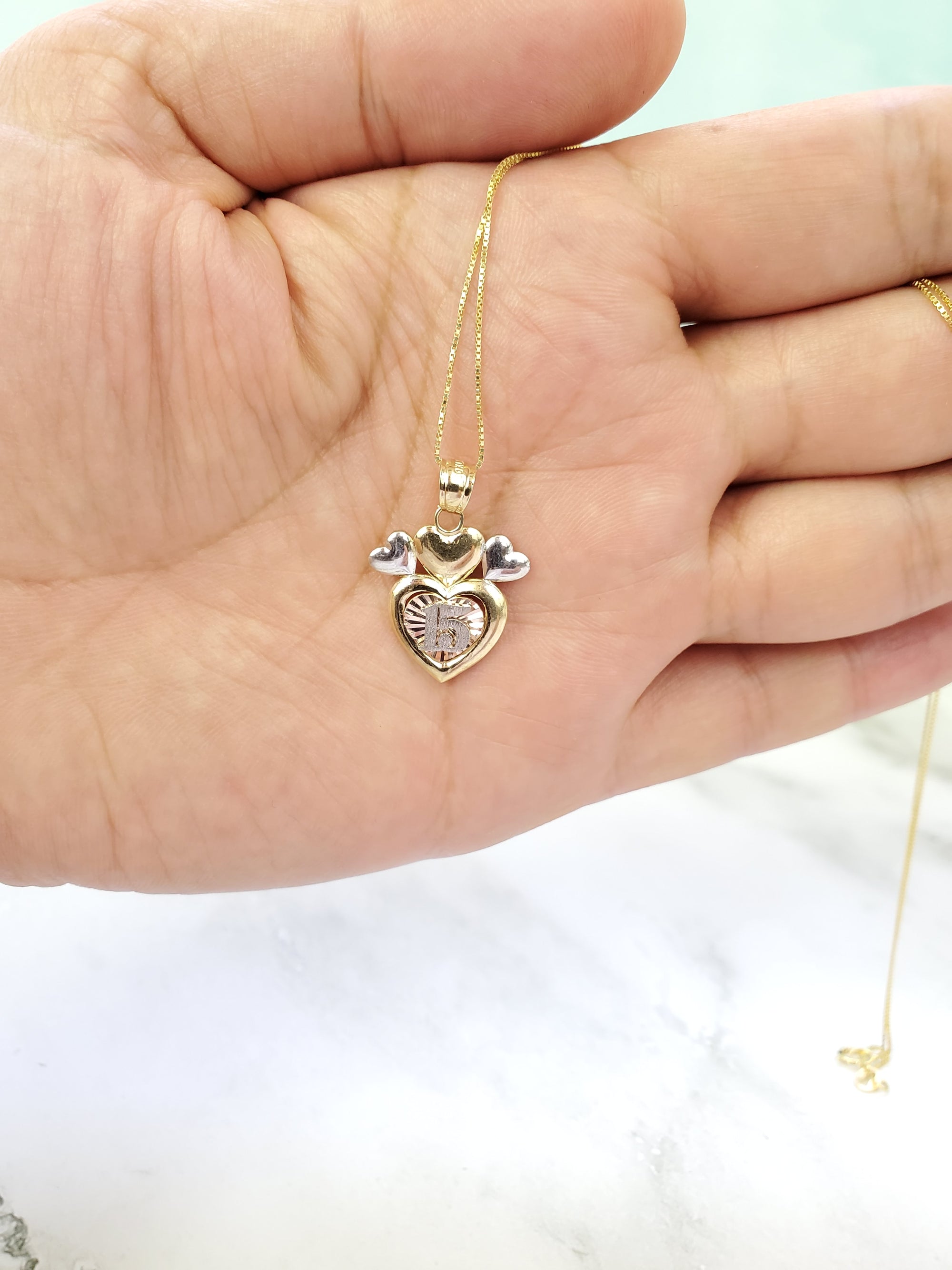 10K Gold heart Charm