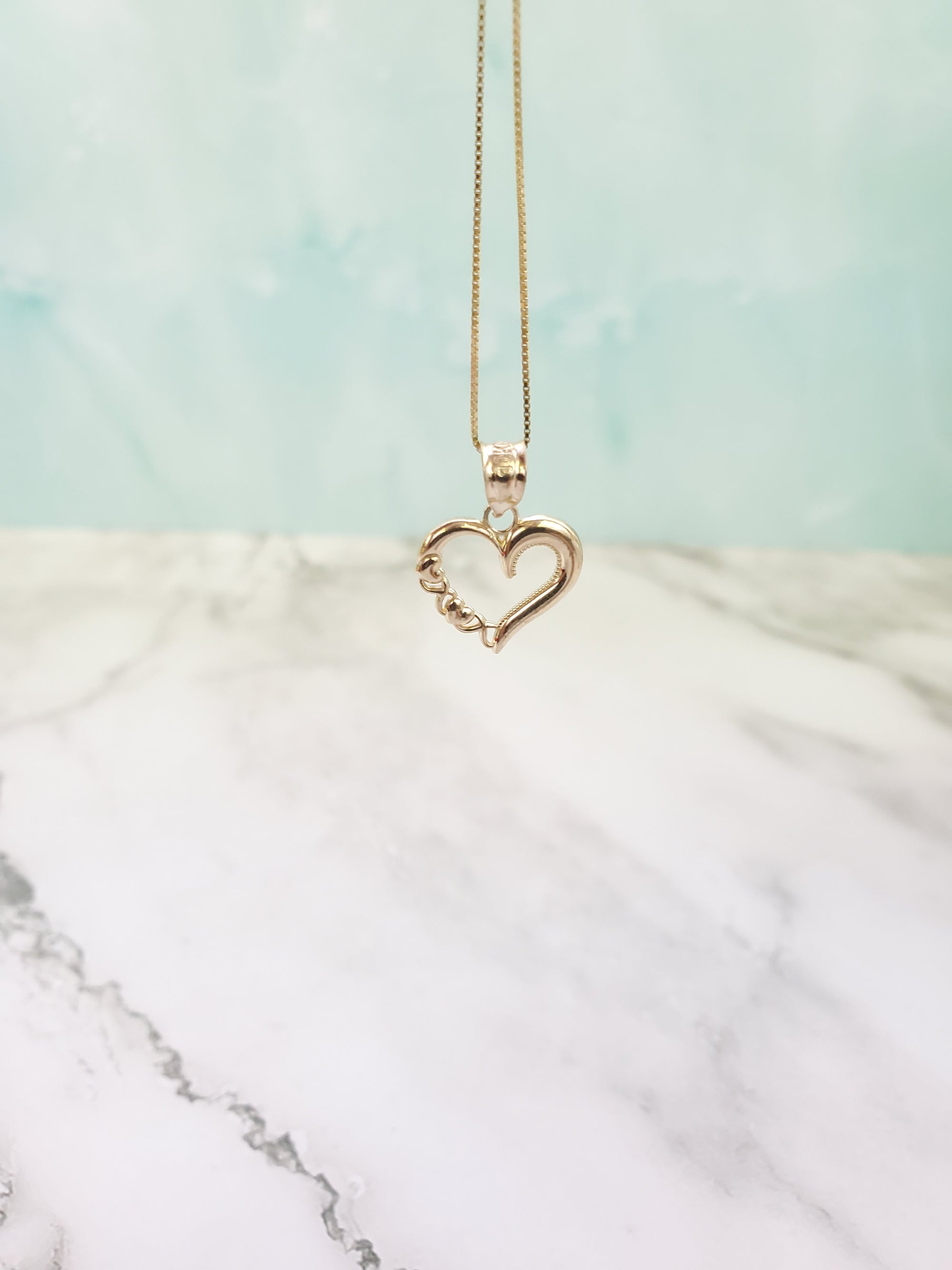 10K Gold Heart Charm