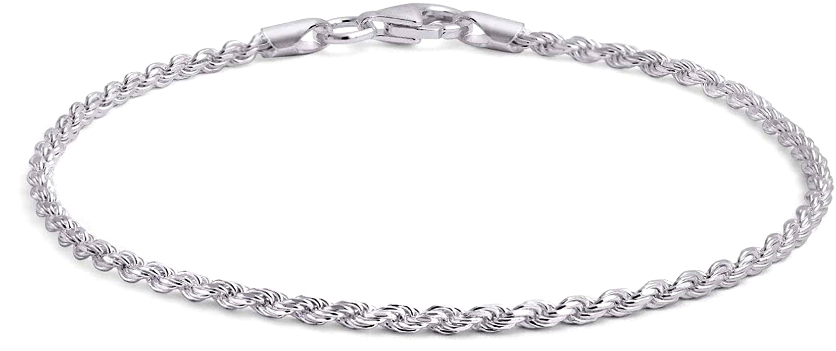 Sterling Silver Figaro Bracelet 925 Italy 9 inches 5-Petal Flower Make –  Jane Daisy