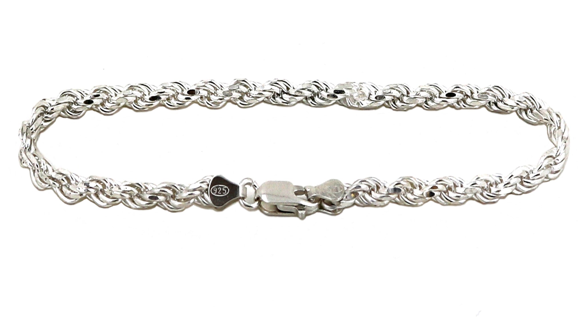 925 Sterling Silver Rope Bracelet - Walmart.com