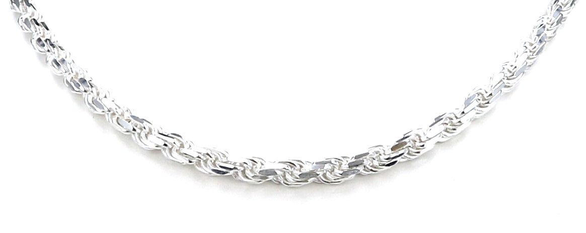 Renegade Jewelry Italian Diamond Cut Rope Chain