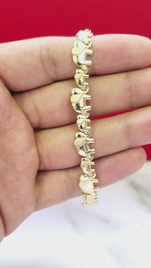 Impressive Gold Elephant Bracelet